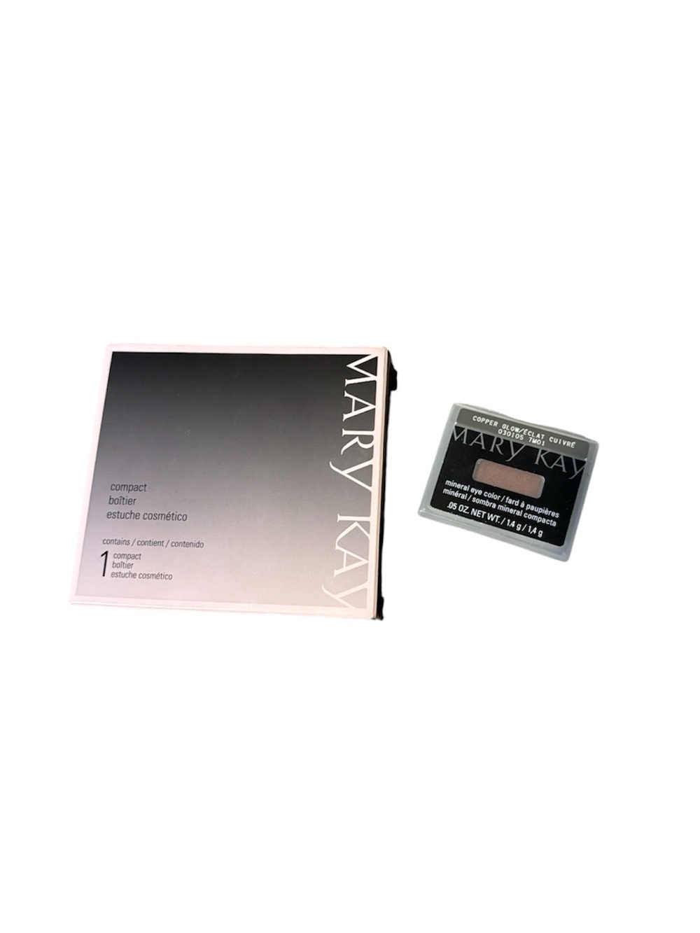 Mary Kay Black and Silver Compact with Mineral Eye Color